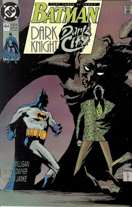 Batman, Vol. 1 #454 Direct Edition comic book cover, 1990