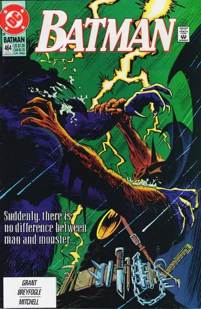 Batman, Vol. 1 #464 Direct Edition comic book cover, 1991