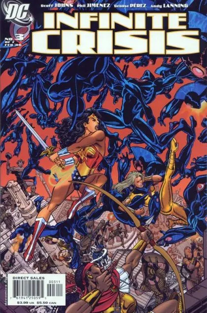 Infinite Crisis #3 George Pérez Variant comic book cover, 2006