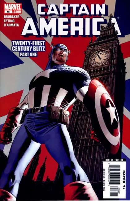 Captain America, Vol. 5 #18 Steve Epting Regular comic book cover, 2006