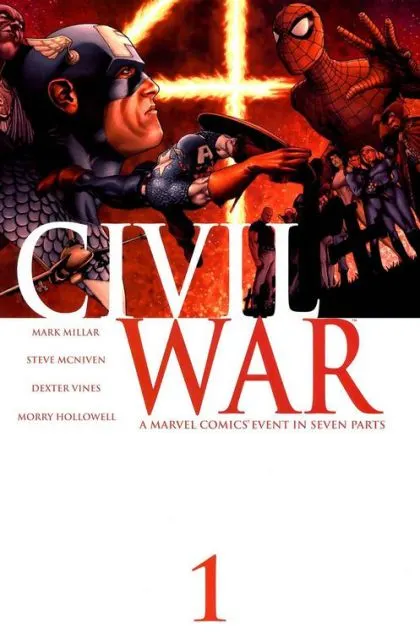 Civil War, Vol. 1 #1 Steve McNiven Regular comic book cover, 2006