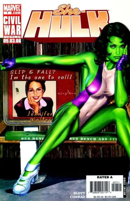 She-Hulk, Vol. 2 #7 comic book cover, 2006