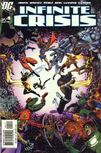 Infinite Crisis #4 George Pérez Variant comic book cover, 2006