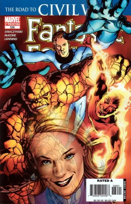 Fantastic Four, Vol. 3 #536 2nd Printing comic book cover, 2006