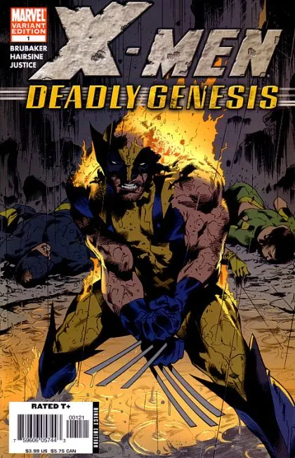 X-Men: Deadly Genesis #1 Variant Edition comic book cover, 2006