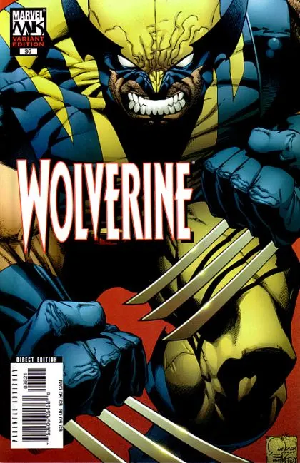 Wolverine, Vol. 3 #36 Quesada Variant Cover comic book cover, 2006