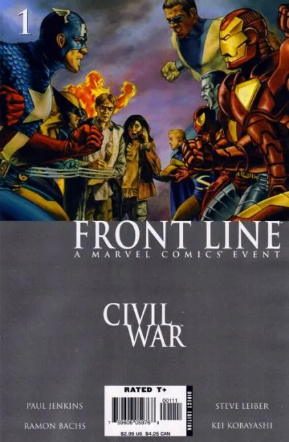 Civil War: Front Line #1 comic book cover, 2006