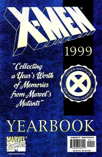 X-Men: Yearbook 1999 #1 comic book cover, 2000