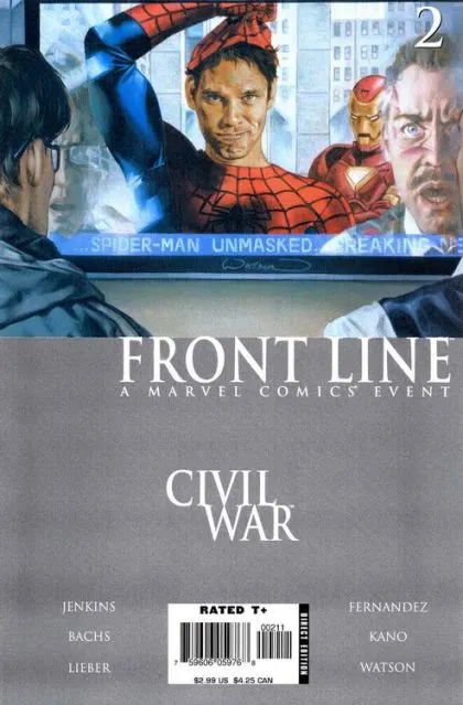 Civil War: Front Line #2 comic book cover, 2006