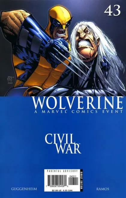 Wolverine, Vol. 3 #43 Direct Edition comic book cover, 2006