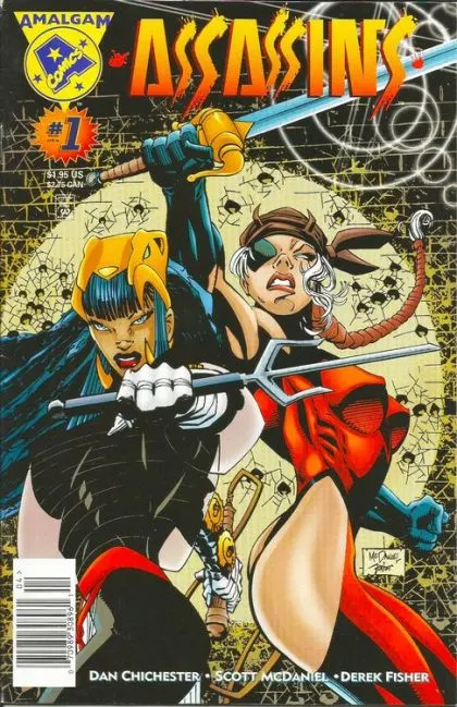 Assassins #1 Newsstand Edition comic book cover, 1996