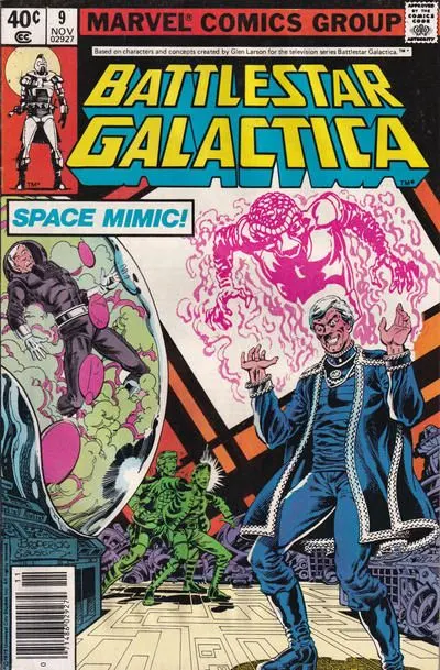 Battlestar Galactica, Vol. 1 (Marvel Comics) #9 Newsstand Edition comic book cover, 1979