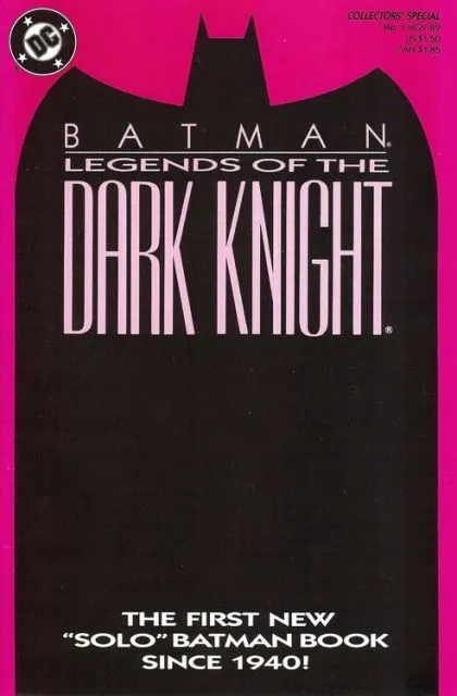 Batman: Legends of the Dark Knight #1 Pink Edition comic book cover, 1989