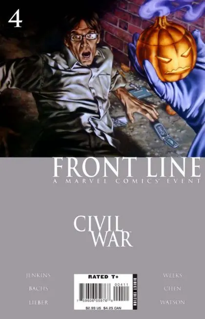 Civil War: Front Line #4 comic book cover, 2006