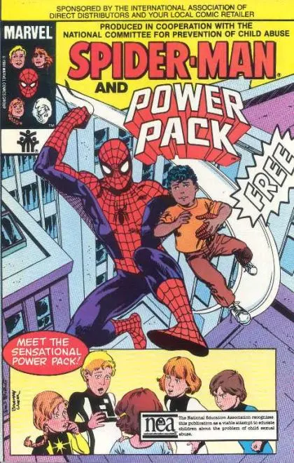 Spider-Man and Power Pack, Vol. 1 #1 Giveaway Edition comic book cover, 1984