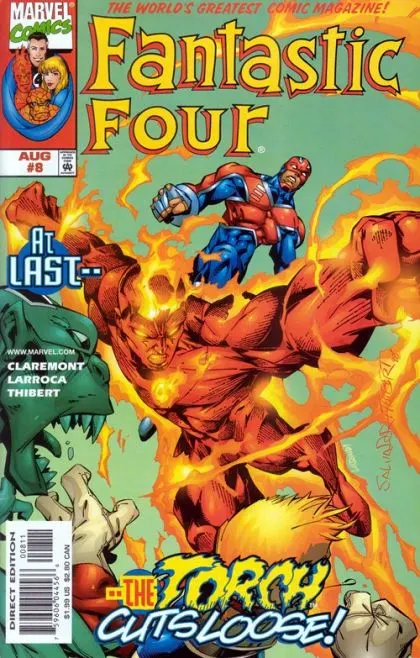 Fantastic Four, Vol. 3 #8 Direct Edition comic book cover, 1998