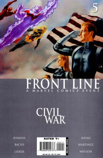 Civil War: Front Line #5 comic book cover, 2006
