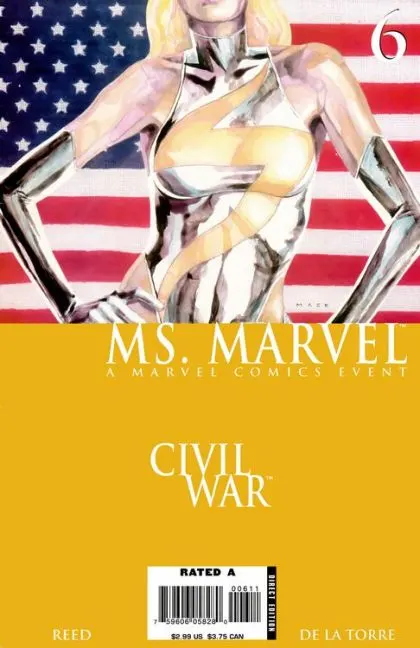 Ms. Marvel, Vol. 2 #6 David Mack Regular comic book cover, 2006