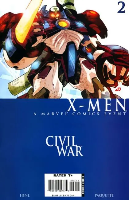 Civil War: X-Men #2 comic book cover, 2006