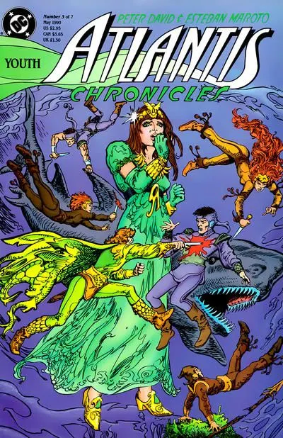 Atlantis Chronicles #3 comic book cover, 1990