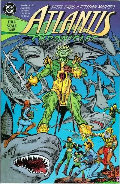 Atlantis Chronicles #4 comic book cover, 1990