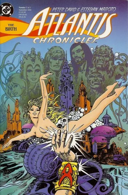 Atlantis Chronicles #7 comic book cover, 1990