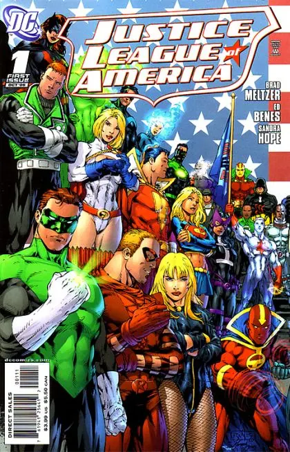 Justice League of America, Vol. 2 #1 Ed Benes Regular comic book cover, 2006