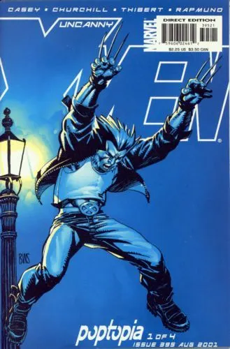 Uncanny X-Men, Vol. 1 #395 Variant Cover comic book cover, 2001