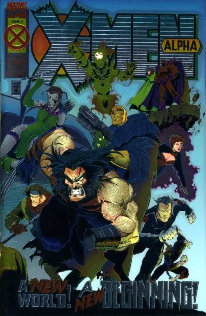X-Men: Alpha #1 Direct Edition comic book cover, 1995
