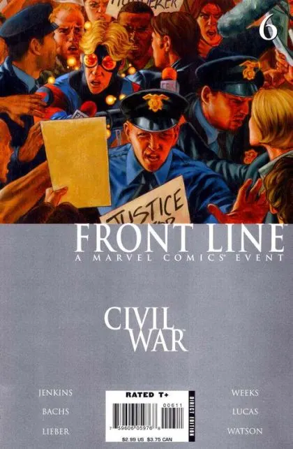 Civil War: Front Line #6 comic book cover, 2006