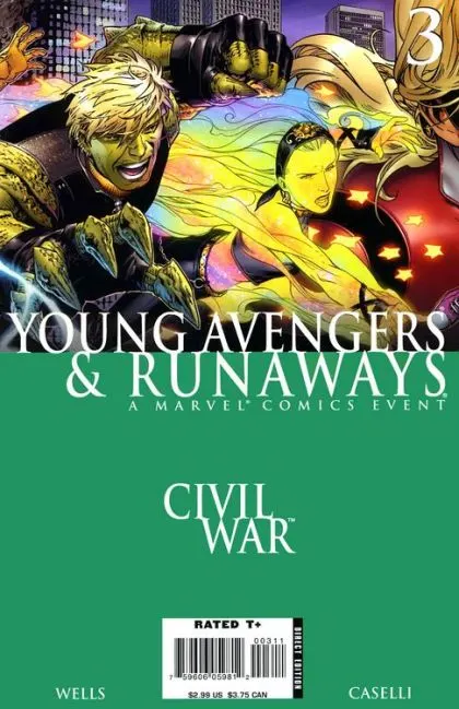 Civil War: Young Avengers & Runaways #3 comic book cover, 2006