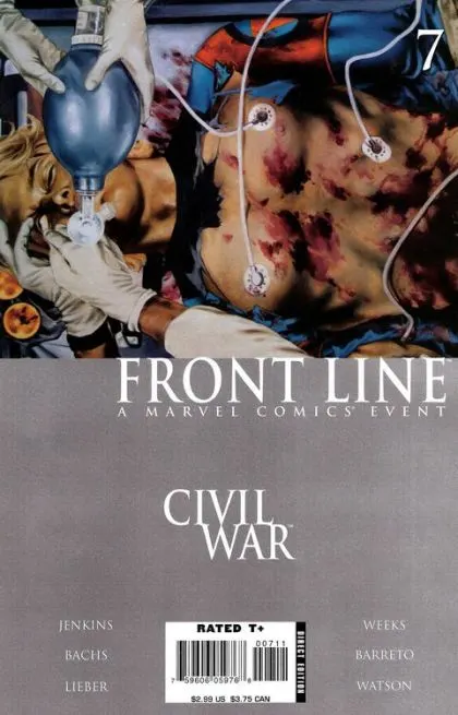 Civil War: Front Line #7 comic book cover, 2006