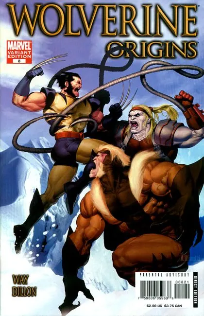 Wolverine: Origins #8 Ariel Olivetti Variant comic book cover, 2007