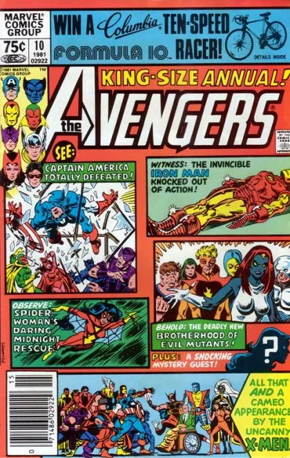 The Avengers, Vol. 1 Annual #10 Newsstand Edition comic book cover, 1981