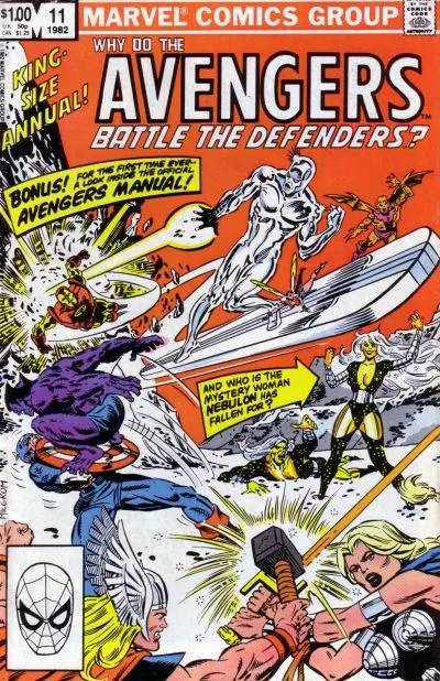 The Avengers, Vol. 1 Annual #11 Direct Edition comic book cover, 1982