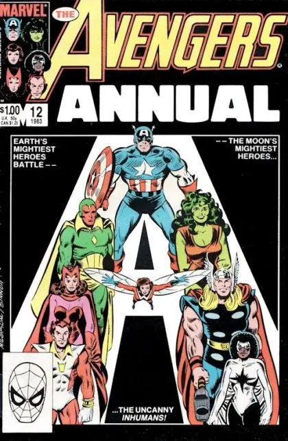 The Avengers, Vol. 1 Annual #12 Direct Edition comic book cover, 1983