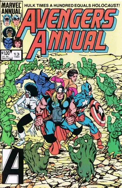 The Avengers, Vol. 1 Annual #13 Direct Edition comic book cover, 1984