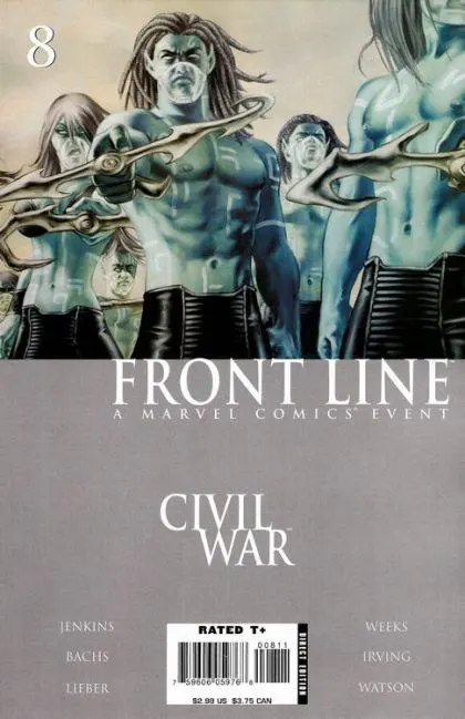 Civil War: Front Line #8 comic book cover, 2006