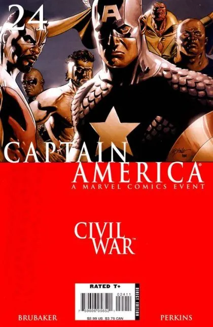 Captain America, Vol. 5 #24 Steve Epting Regular comic book cover, 2007