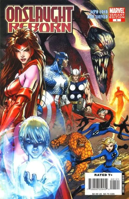 Onslaught Reborn #1 Michael Turner Variant comic book cover, 2007