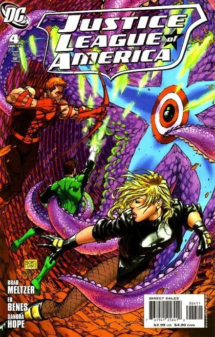 Justice League of America, Vol. 2 #4 Michael Turner & Peter Steigerwald Variant Cover comic book cover, 2007