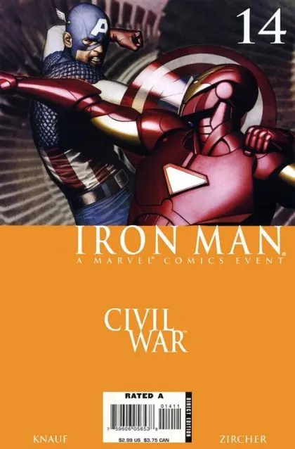 Iron Man, Vol. 4 #14 Direct Edition comic book cover, 2007