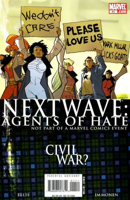 Nextwave #11 comic book cover, 2007