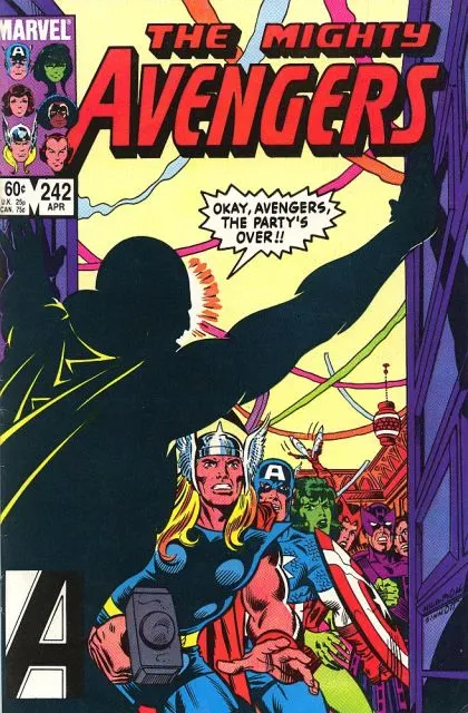 The Avengers, Vol. 1 #242 Direct Edition comic book cover, 1984