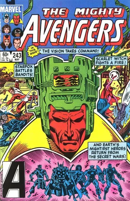 The Avengers, Vol. 1 #243 Direct Edition comic book cover, 1984