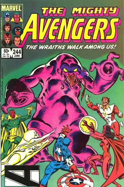 The Avengers, Vol. 1 #244 Direct Edition comic book cover, 1984