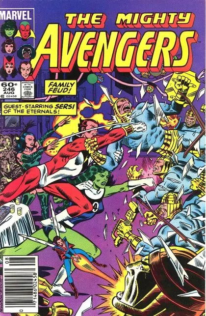 The Avengers, Vol. 1 #246 Newsstand Edition comic book cover, 1984