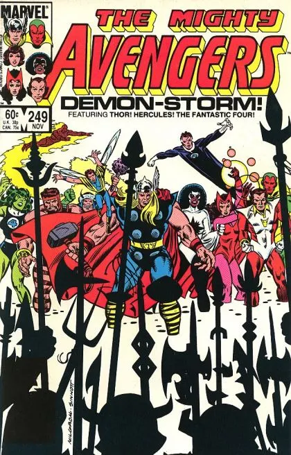 The Avengers, Vol. 1 #249 Direct Edition comic book cover, 1984