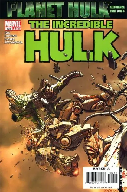 The Incredible Hulk, Vol. 2 #102 Direct Edition comic book cover, 2007