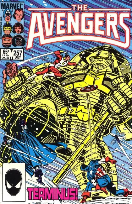 The Avengers, Vol. 1 #257 Direct Edition comic book cover, 1985